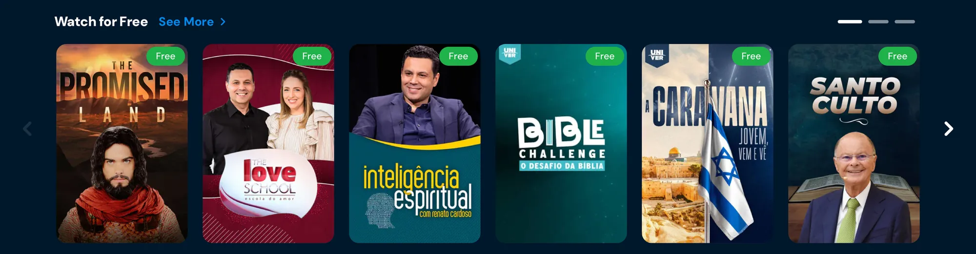 Watch for Free row with titles marked Free