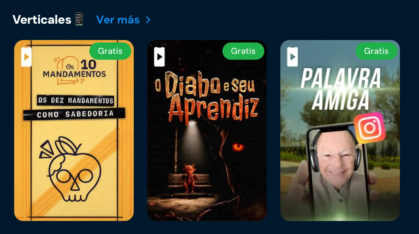 Fila Verticales con videos en formato vertical