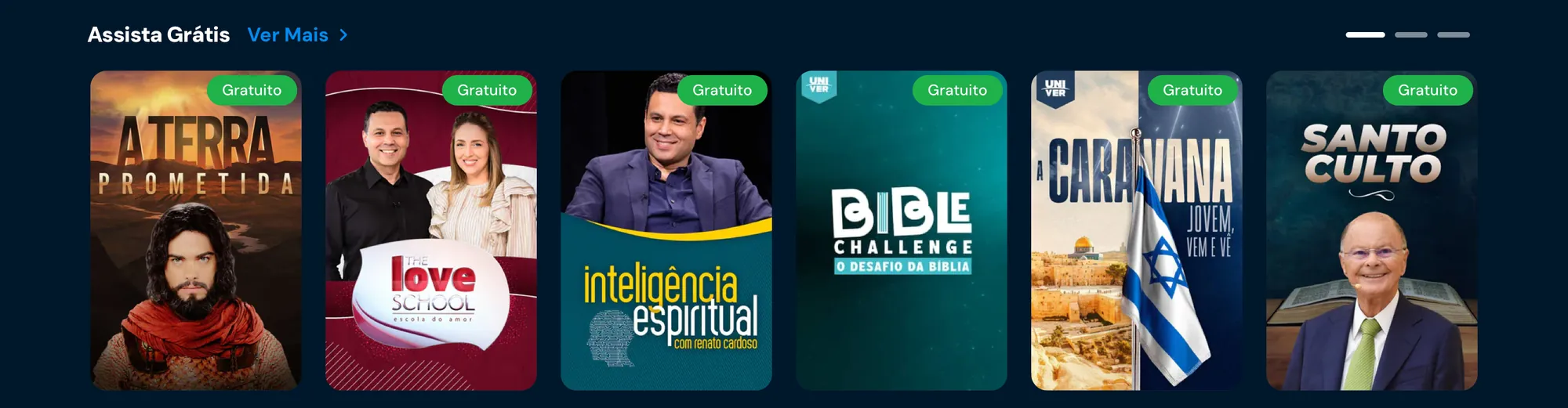 Fileira Assista Grátis com títulos marcados como Gratuito
